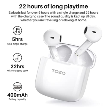 TOZO A3 Wireless Earbuds with advanced audio for all ages