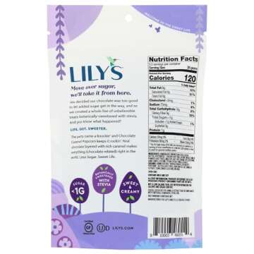 Lily's Sweets, Milk Chocolate Style Caramel Popcorn, 3.5 Ounce