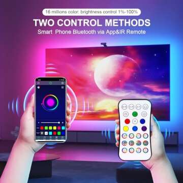 UNICROWN 100ft Waterproof Led Strip Lights - 5050 RGB Led Lights Strips and 16 Million Color Changin...