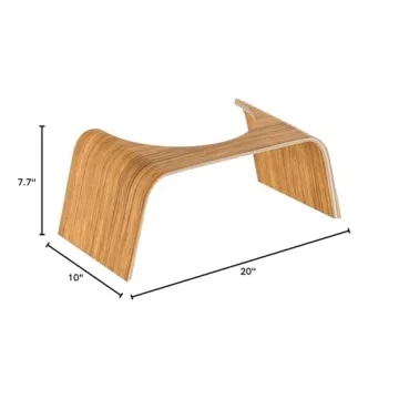 Stylish Squatty Potty Slim Teak Toilet Stool for Healthy Relief