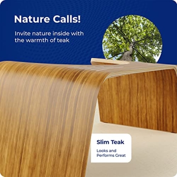 Stylish Squatty Potty Slim Teak Toilet Stool for Healthy Relief