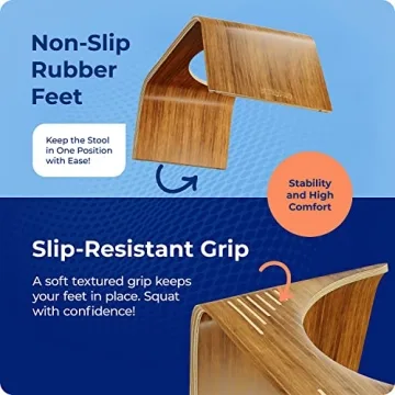 Stylish Squatty Potty Slim Teak Toilet Stool for Healthy Relief