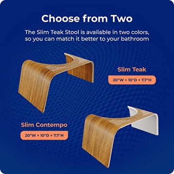 Stylish Squatty Potty Slim Teak Toilet Stool for Healthy Relief