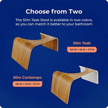 Stylish Squatty Potty Slim Teak Toilet Stool for Healthy Relief
