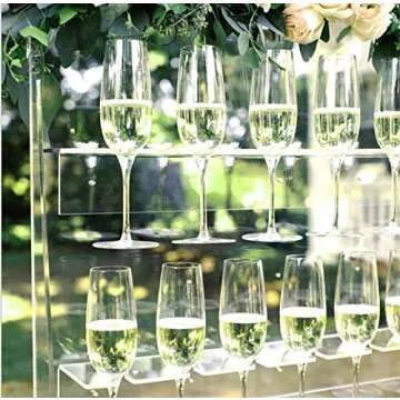 Wine Glass Holder Tall Glass Holder Wall Mounted Acrylic Wine Glass Holder Wine Glass Display Rack Tableware Wine Glass Storage Rack（Transparent 2 pieces ）