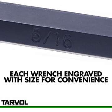 Allen Wrench Hex Key Set (10 WRENCHES - INDUSTRIAL GRADE) SAE Sizes 1/16-3/8 - Carbon Steel Construction with Black Finish
