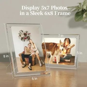 NIUBEE 5x7 Magnetic Acrylic Frame – Elegant Design for Photos