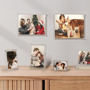 NIUBEE 5x7 Magnetic Acrylic Frame – Elegant Design for Photos