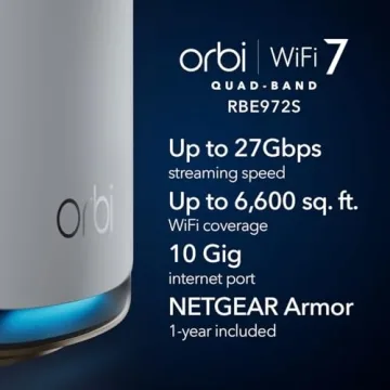 NETGEAR Orbi 970 Series WiFi 7 Mesh System for 27Gbps Speed