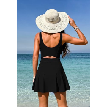 Stylish Pink Queen Women's Cutout One Piece Skirt Swimsuit