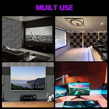 12 Pack Acoustic Panels, 12"X 12"X1" Sound Proof Foam Panels, High Density Soundproof Wall Panels for Home Studio, Acoustic Foam Wedges Absorbing Noise (Black)