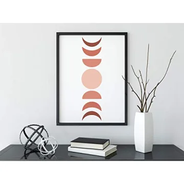 Stunning Moon Phases Artwork - Copper Hued Print 11x14