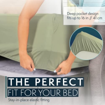 HC Collection Queen Sheet Set - Ultra Soft, Deep Pocket