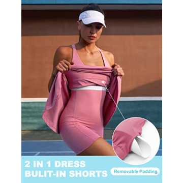 IUGA Womens Tennis Dress with Adjustable Straps & Pockets