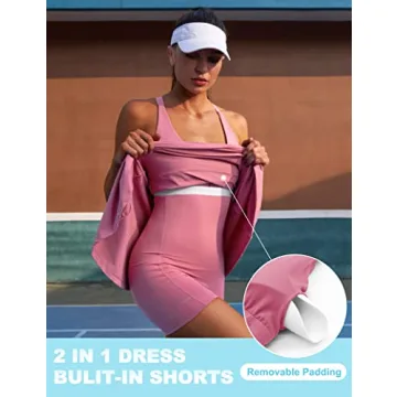 IUGA Womens Tennis Dress with Adjustable Straps & Pockets