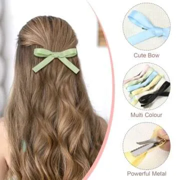 Etercycle 12PCS Cute Satin Ribbon Hair Bows for All