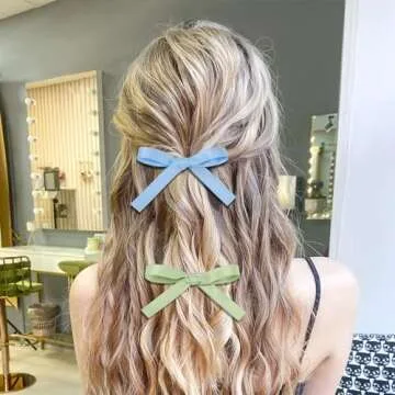 Etercycle 12PCS Cute Satin Ribbon Hair Bows for All