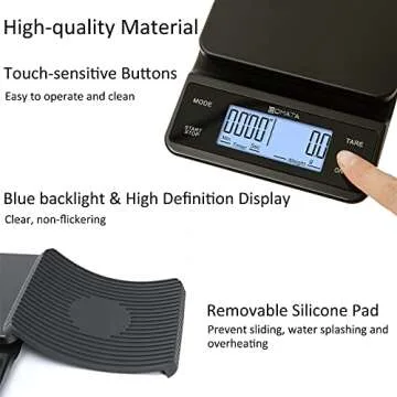 Compact BOMATA Espresso Scale with Auto Timer and Accuracy