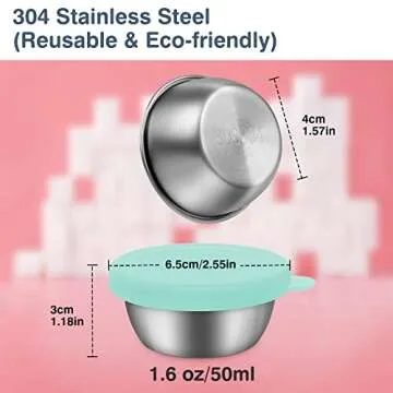 Homotte Salad Dressing Container Portable & Leak Proof