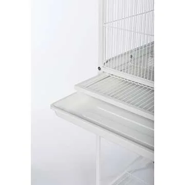 Prevue Pet Products Wrought Iron Flight Cage with Stand, Chalk White (F047)