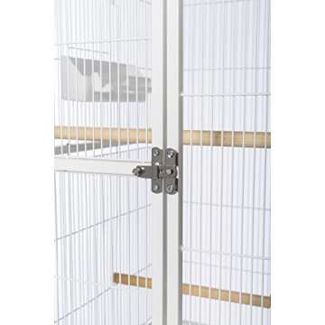 Prevue Pet Products Wrought Iron Flight Cage with Stand, Chalk White (F047)
