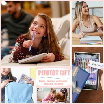 Drawdart 12 Gel Pens Set for Smooth Writing Without Bleed