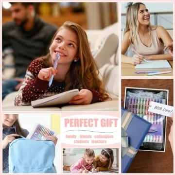 Drawdart 12 Gel Pens Set for Smooth Writing Without Bleed