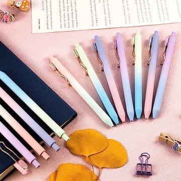 Drawdart 12 Gel Pens Set for Smooth Writing Without Bleed