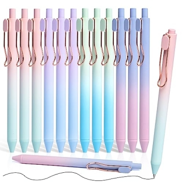 Drawdart 12 Gel Pens Set for Smooth Writing Without Bleed