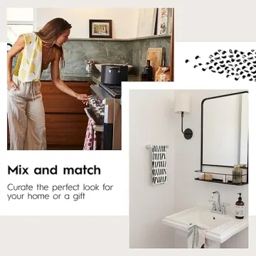 GEOMETRY Kitchen Towels - Quick Dry & Eco-Friendly 2-Pack