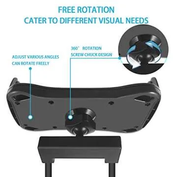 YUNLEJP Lazy Neck Phone Holder,Cell Phone Stand for Bed Around Neck,Hand Free Flexible Tablet Holder for Bed (Clip)