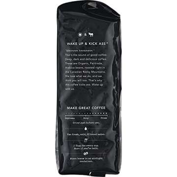 Kicking Horse Coffee, 454 Horse Power, Dark Roast, Whole Bean, 10 oz - Certified Organic, Fairtrade, Kosher Coffee 10 Ounce (Pack of 6)