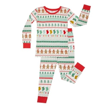 Little Sleepies Two-Piece Holiday Pajama Set for Baby Boys and Baby Girls, Viscose Derived from Bamb...