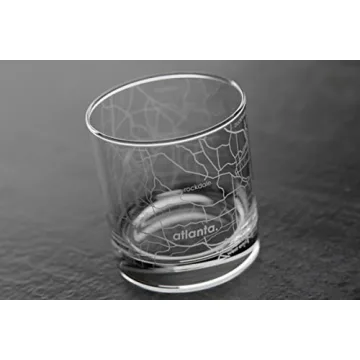 Well Told Atlanta Map Rocks Glass for Whiskey Lovers