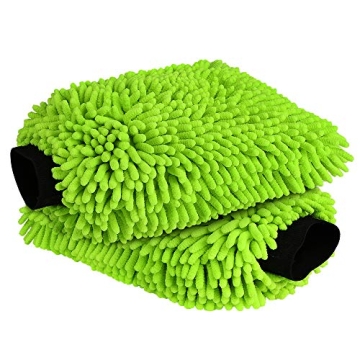 AIDEA Car Wash Mitt Microfiber 2PK - Scratch Free, Soft Cleaning