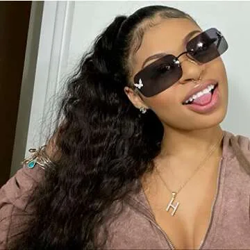 Stylish Rectangle Y2K Sunglasses for Women - Trendy Shades