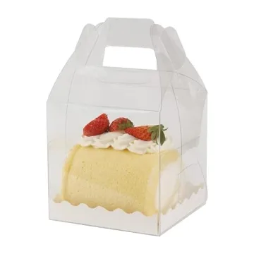 XIGUI 10Pcs Clear Cake Boxes for Celebrations and Gifting