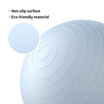 FITMIND Extra Thick Exercise Ball 65cm Yoga Ball for Workout Pregnancy Stability,Anti-Burst and Slip...