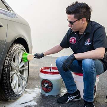 Chemical Guys ACC_G08 Wheel & Tire Brush, Short Handle