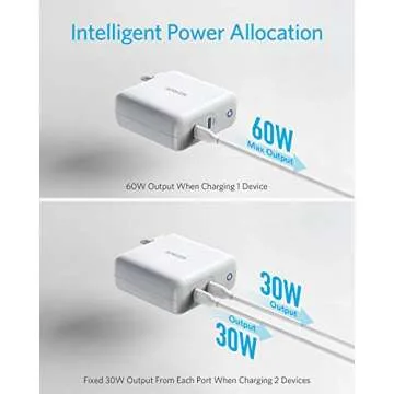 USB C Charger, Anker 60W 2-Port PowerPort Atom PD [GAN Tech] Foldable Wall Charger, Power Delivery for MacBook Pro/Air, iPad Pro, iPhone 12/11 / Pro/Ma x/XR/XS/X, Pixel, Galaxy, and More