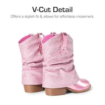 DREAM PAIRS Girls Cowboy Cowgirl Boots - Stylish & Fun