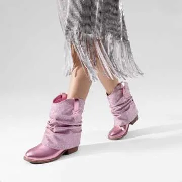 DREAM PAIRS Girls Cowboy Cowgirl Boots - Stylish & Fun