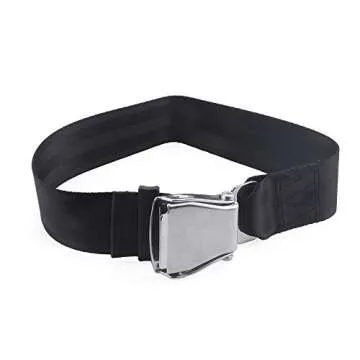 RASTP Adjustable Airplane Seat Belt Extender - FITS All Airlines (not Southwest) and for Only Southwest Airlines Plane(2 Pack)(Black&Blue)