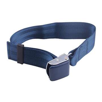 RASTP Adjustable Airplane Seat Belt Extender - FITS All Airlines (not Southwest) and for Only Southwest Airlines Plane(2 Pack)(Black&Blue)