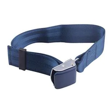 RASTP Adjustable Airplane Seat Belt Extender - FITS All Airlines (not Southwest) and for Only Southwest Airlines Plane(2 Pack)(Black&Blue)