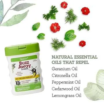 Quantum Health Buzz Away Extreme Towelettes - DEET-free Insect Repellent Wipes, Essential Oils - Pop Up Dispenser, Small Children and Up, 25 Count