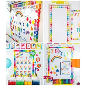 Colorful Hello Sunshine Rainbow Bulletin Board Borders