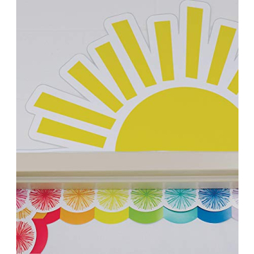 Colorful Hello Sunshine Rainbow Bulletin Board Borders
