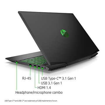Amazon Exclusive-HP Pavilion Gaming Laptop,15.6" FHD IPS, Intel 8th Gen i5+8300H, NVIDIA GTX 1050Ti 4GB, 12GB RAM, 16GB Intel Optane Memory,1TB HDD, Narrow border, Windows 10 Home (15-cx0049nr,Black)