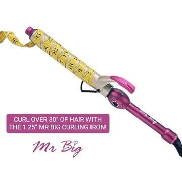 Mr Big Original Hair Curling Iron Wand - The Best, Longest XL Styling Curling Irons for Long Hair on...